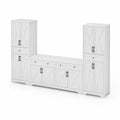 Wohnwand Set TV-Möbel Weiß MDF