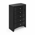 Schwarze Kommode mit 5 MDF-Schubladen