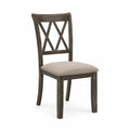 Esszimmerstuhl aus Holz mit Polstersitz Beige